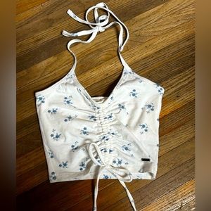 Hollister xs floral tie halter